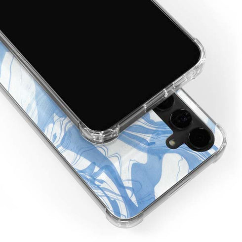 Blue Marbling Galaxy S24 Plus Clear Case